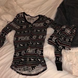 PINK Christmas pajama set